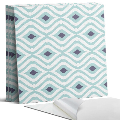 Panou perete pătrat Valuri și romburi în ritm