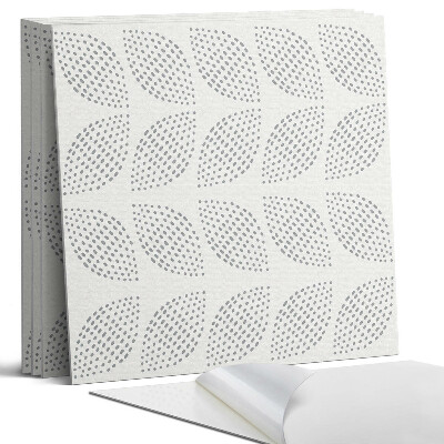 Panou perete pătrat Model de frunze cu puncte