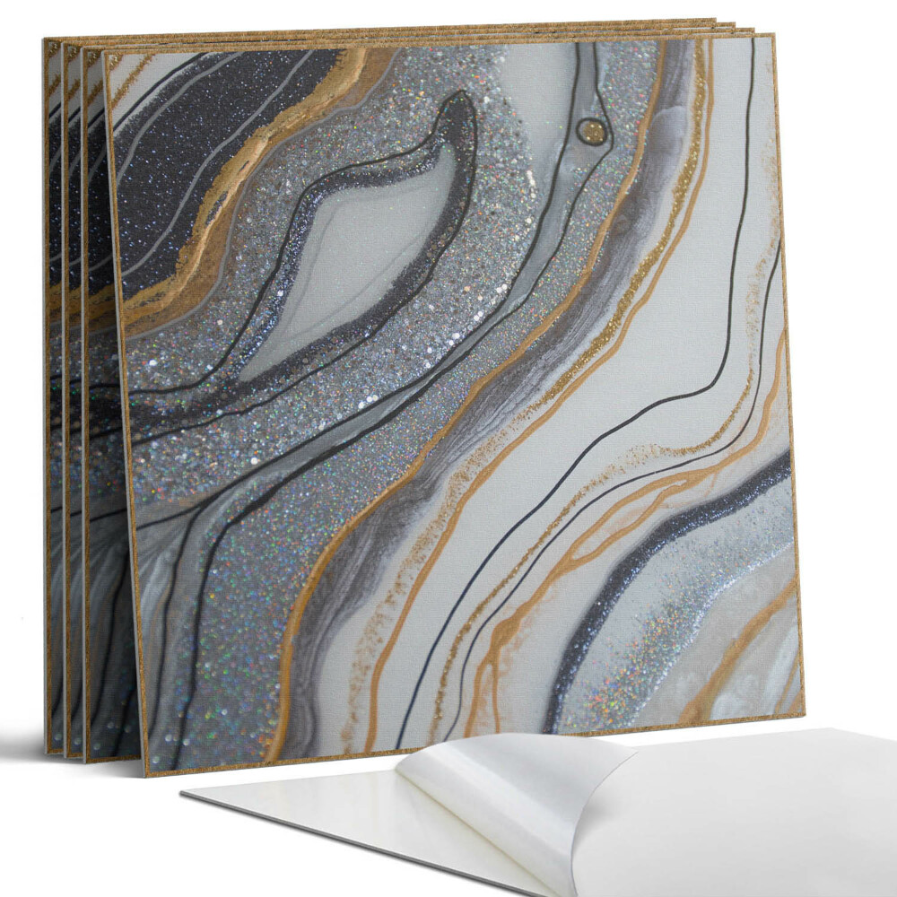 Panou decorativ pvc Valuri abstracte cu sclipici