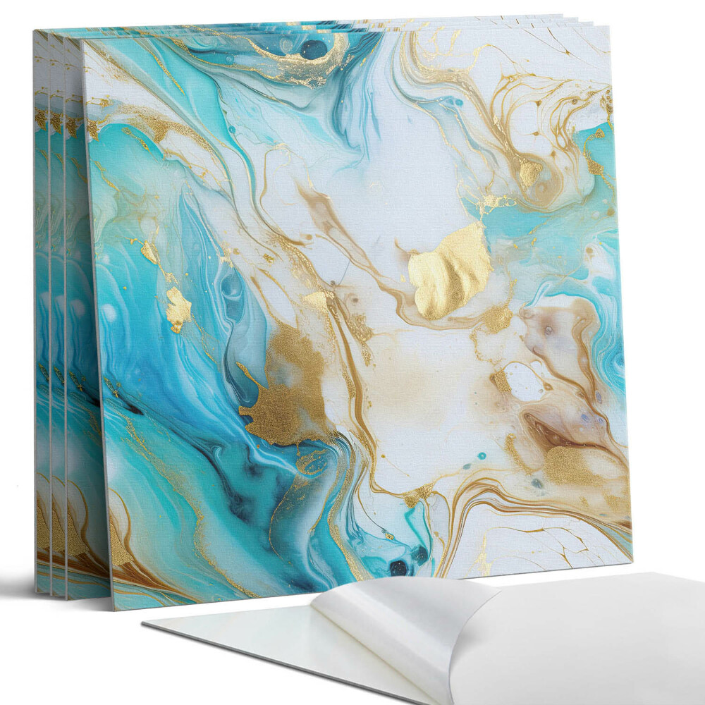 Panou perete pătrat Valuri și pete abstracte