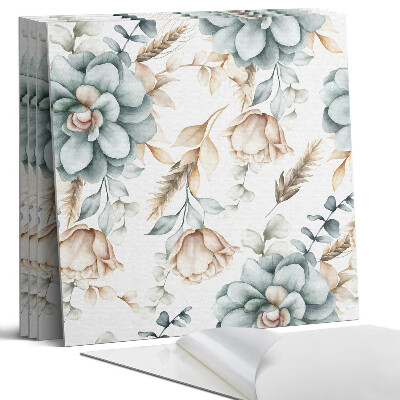 Panou perete Model floral de plante