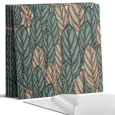 Panou perete Model de frunze pe fundal