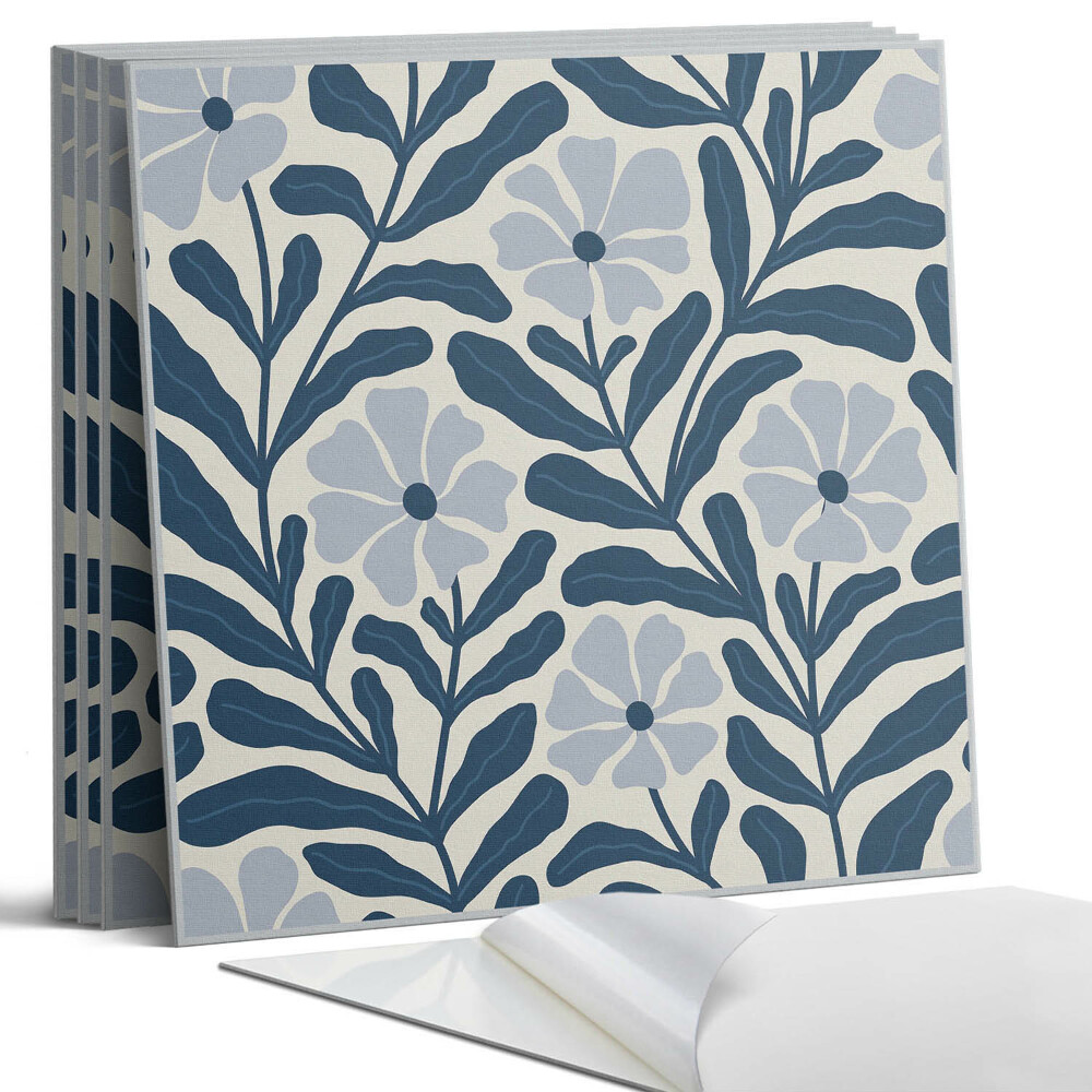 Panou perete pătrat Model floral de plante