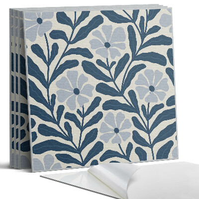 Panou perete pătrat Model floral de plante