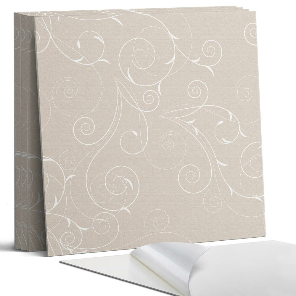 Panou decorativ perete Spirale și frunze delicate