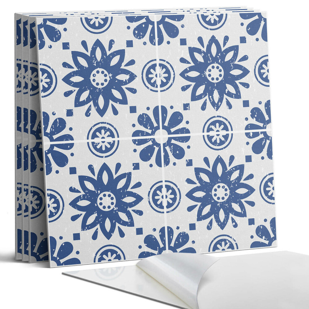 Panou perete pătrat Model floral pe fundal