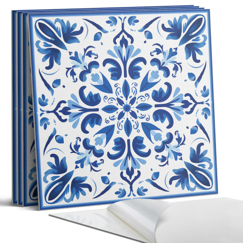 Panou perete pătrat Model floral în simetrie