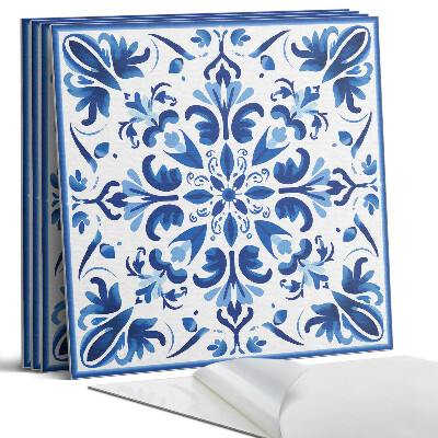 Panou perete pătrat Model floral în simetrie