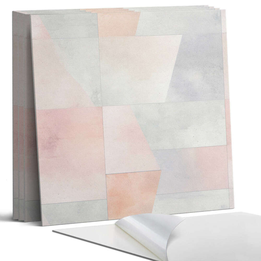 Panou perete pătrat Geometrie în pasteluri