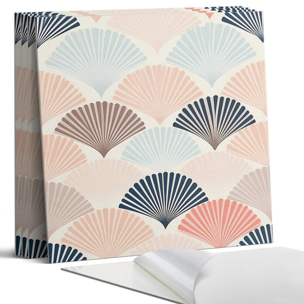 Panou perete pătrat Model de evantai în valuri