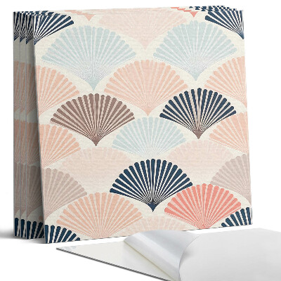 Panou perete pătrat Model de evantai în valuri