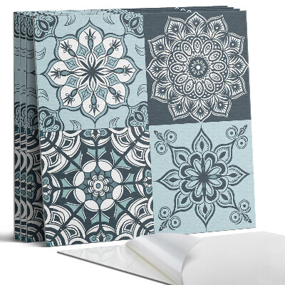 Panou perete pătrat Modele Mandala într-o grilă