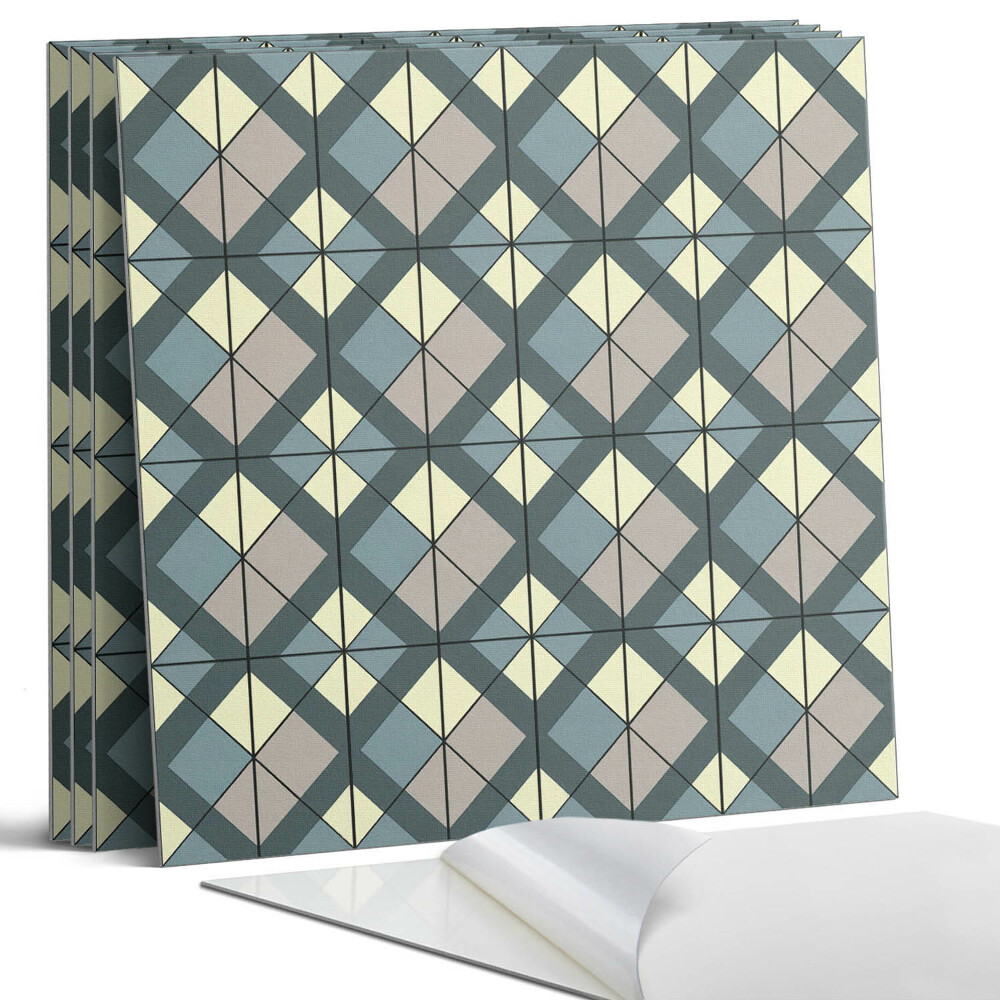 Panou decorativ bucatarie Model geometric în carouri