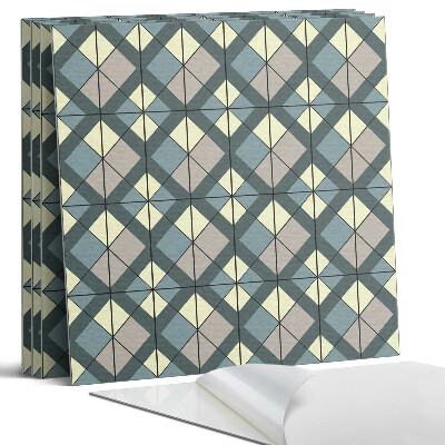 Panou decorativ bucatarie Model geometric în carouri