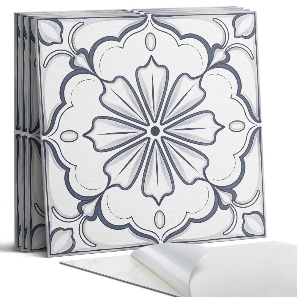 Panou decorativ perete Model floral pe faianță