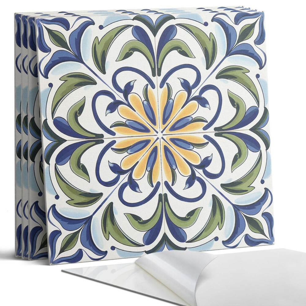 Panou decorativ bucatarie Model de plantă cu flori