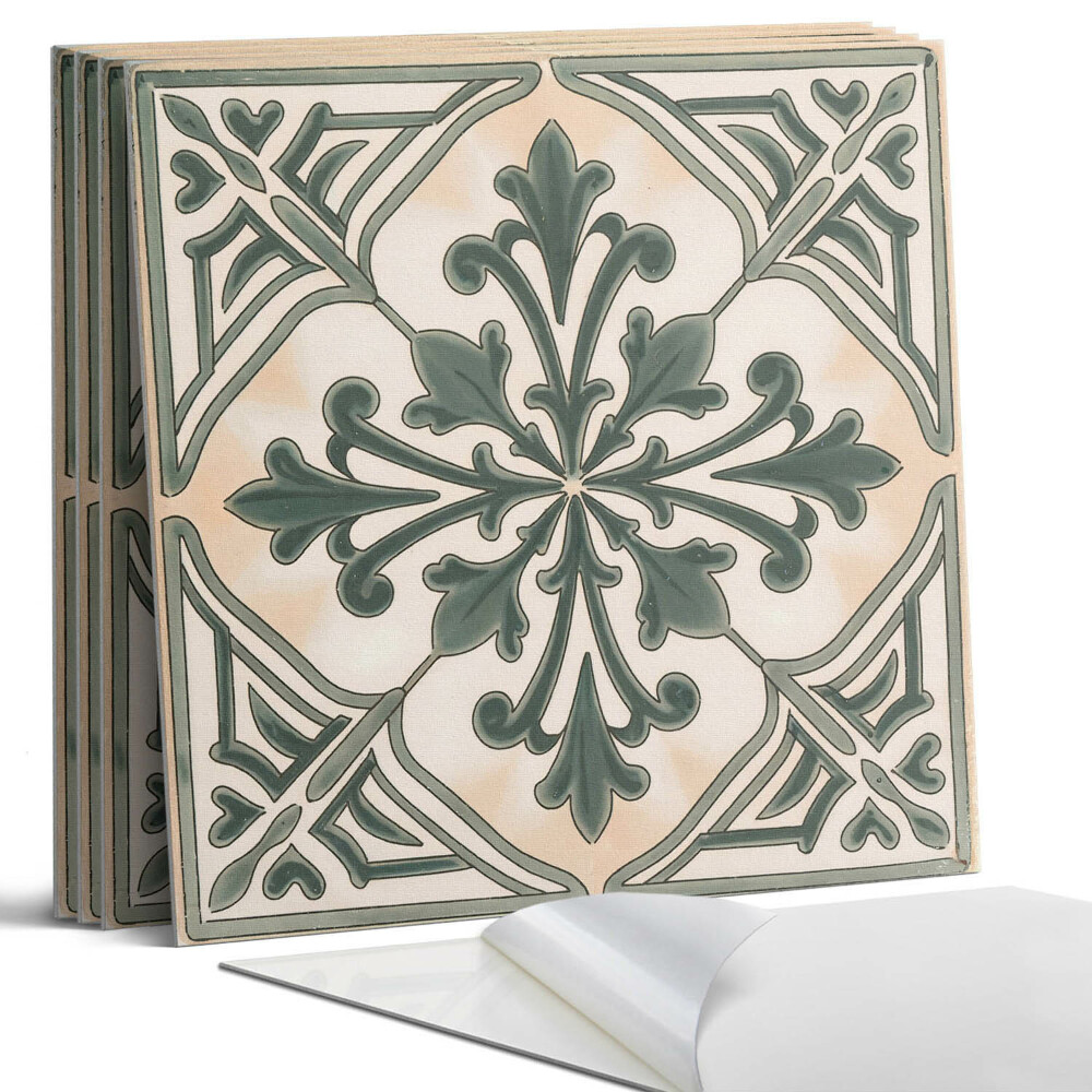 Panou perete pătrat Model de plantă într-un pătrat