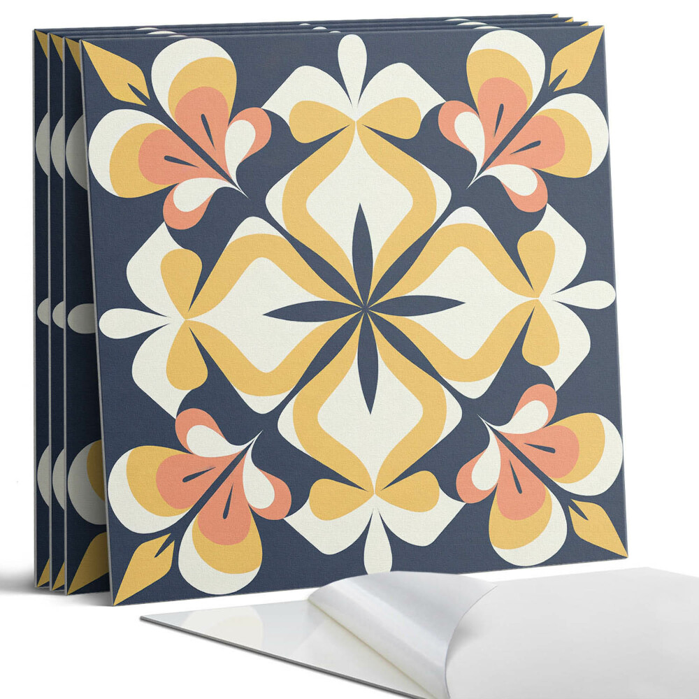 Panou decorativ bucatarie Model floral geometric
