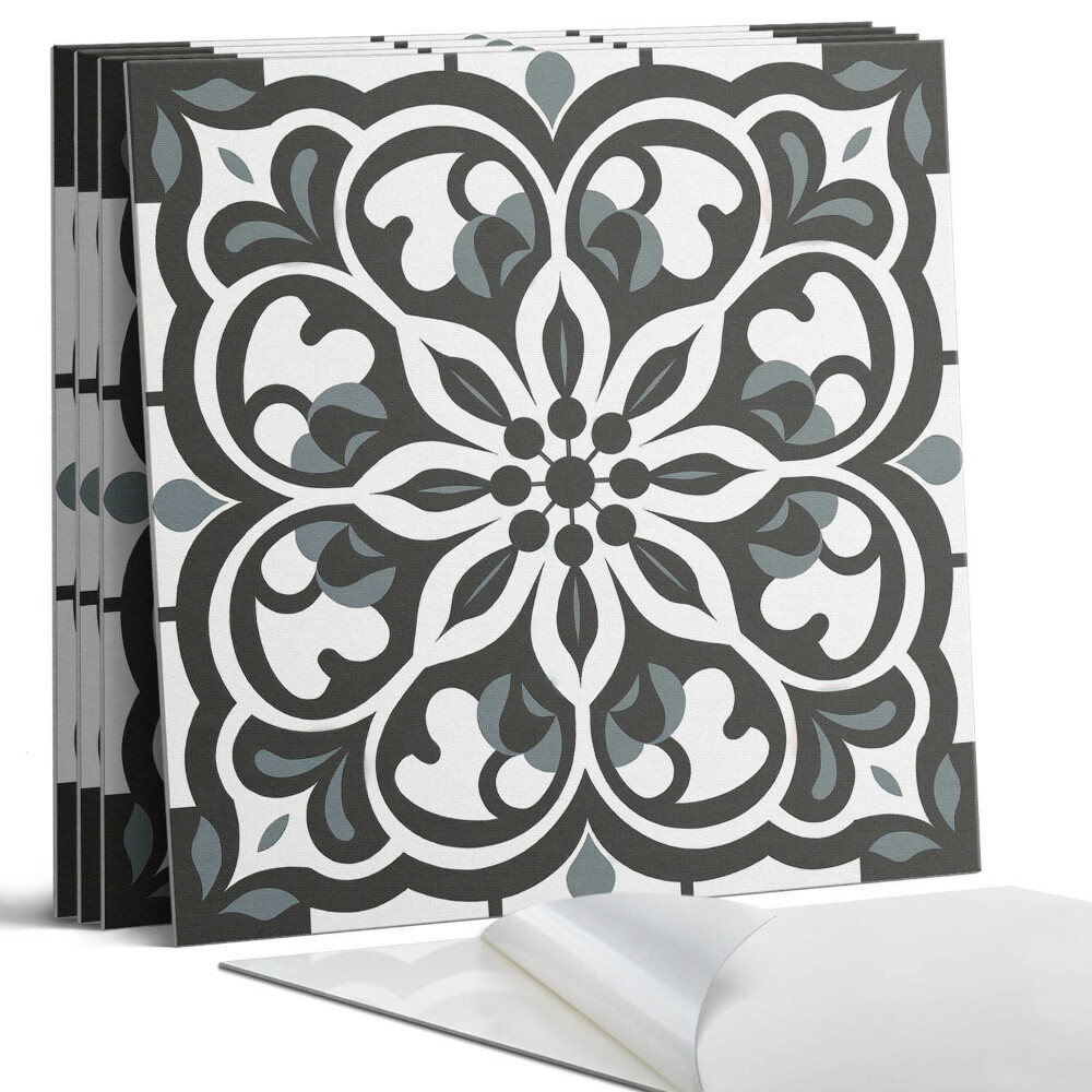 Panou perete pătrat Model floral cu ornamente