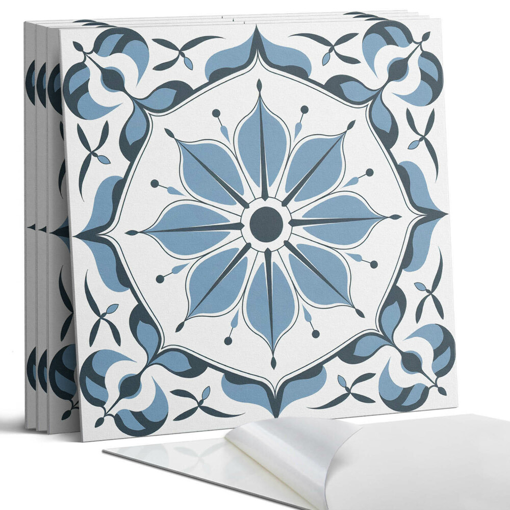 Panou perete pătrat Model floral cu detalii