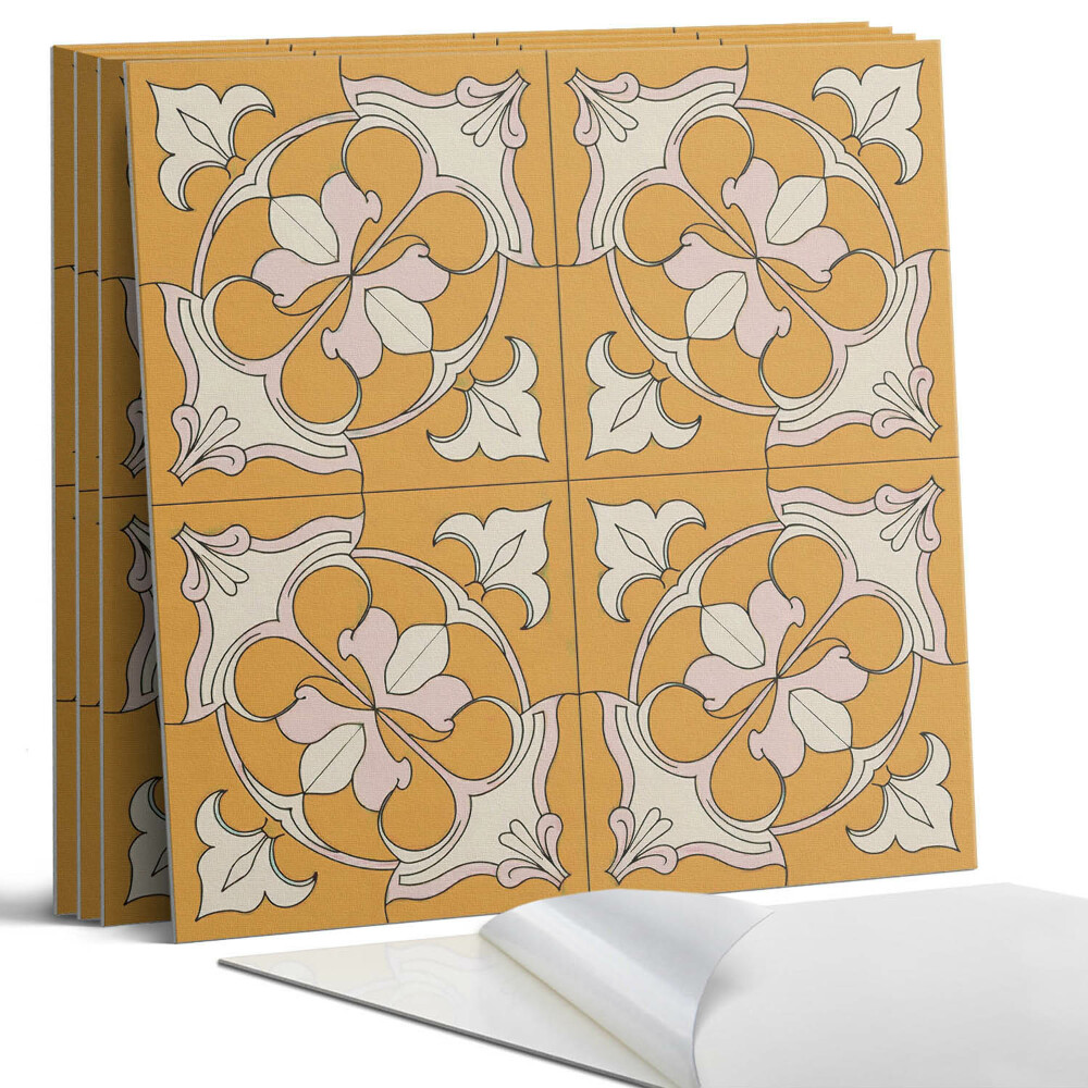 Panou decorativ bucatarie Model floral în mozaic