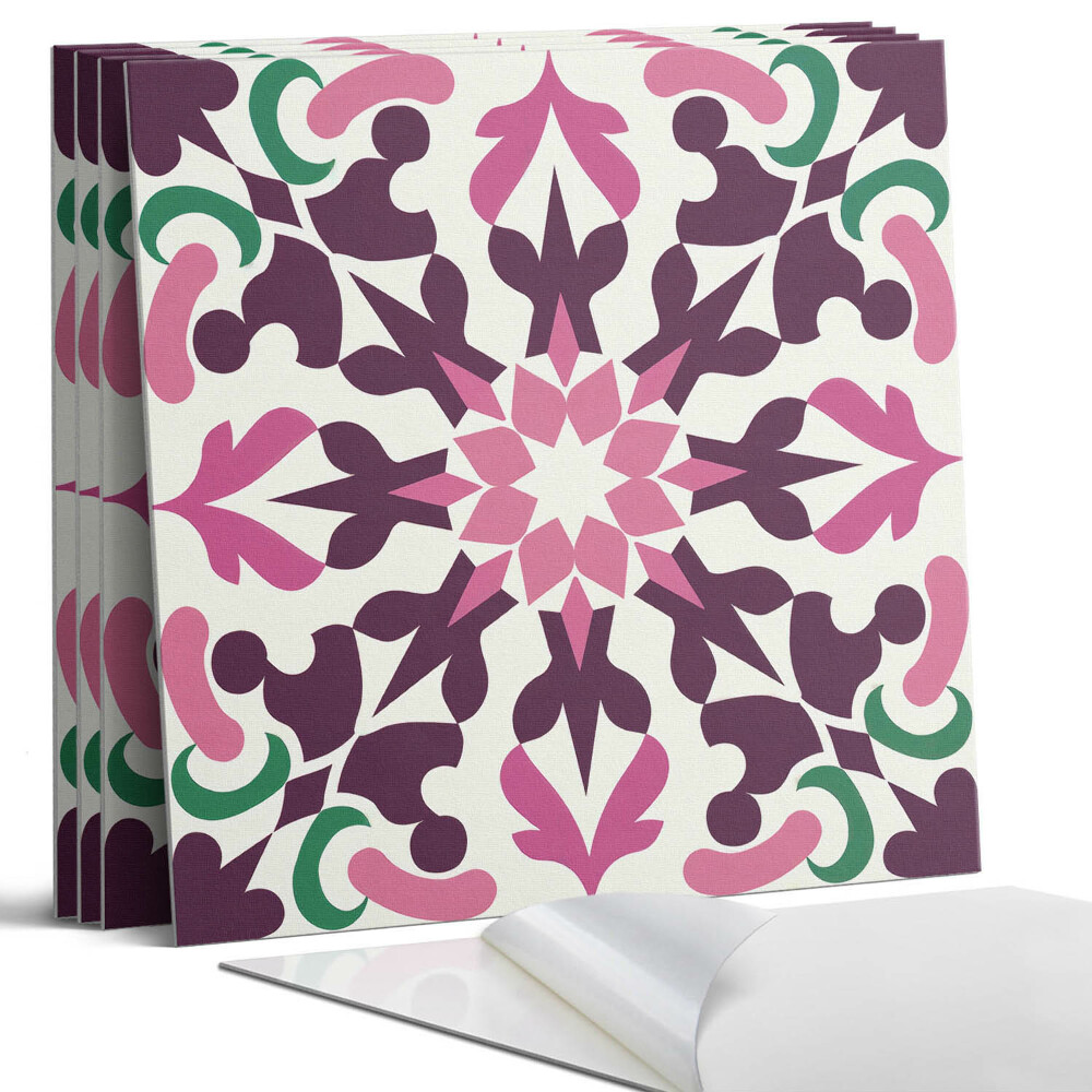 Panou perete pătrat Model simetric al plantelor