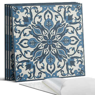 Panou perete pătrat Model floral cu frunze