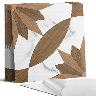 Panou decorativ perete Model geometric cu lemn