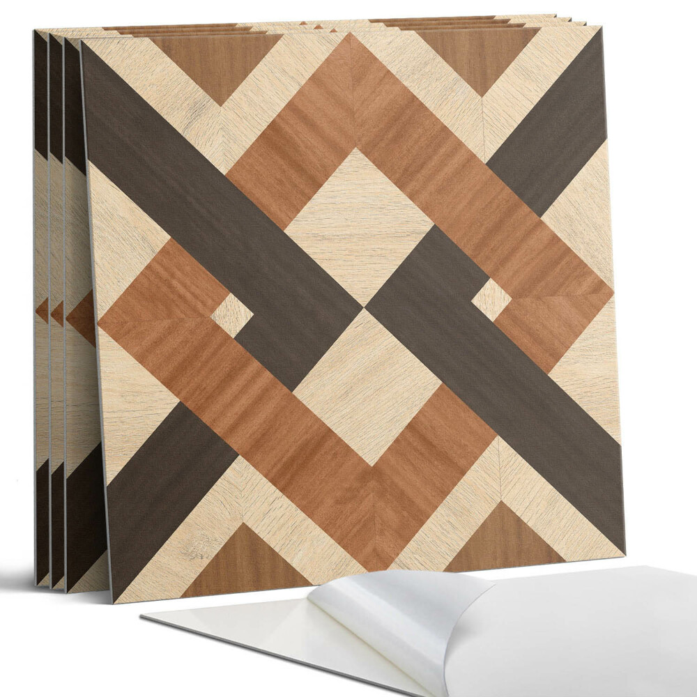 Panou decorativ pvc Model geometric din lemn