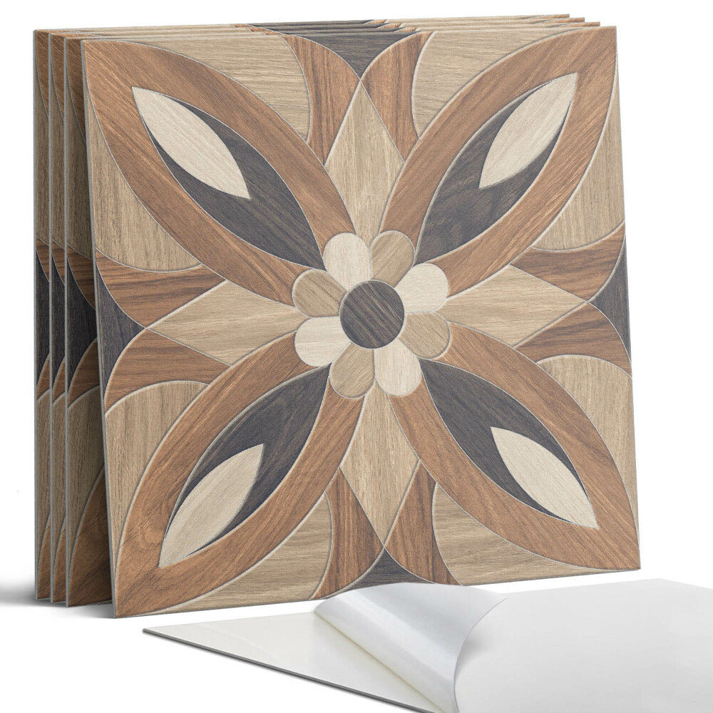 Panou perete Model floral din lemn