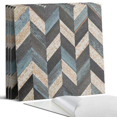 Panou decorativ pvc Model în zig-zag cu lemn