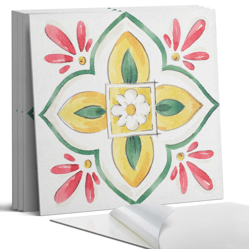 Panou decorativ bucatarie Model floral într-o ramă