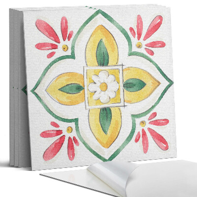 Panou decorativ bucatarie Model floral într-o ramă