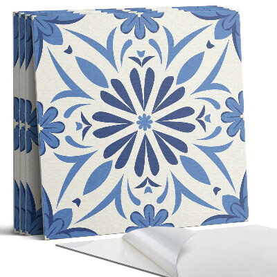 Panou perete pătrat Model floral pe fundal