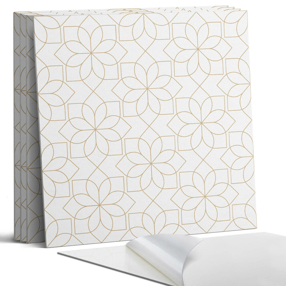 Panou perete pătrat Model floral geometric