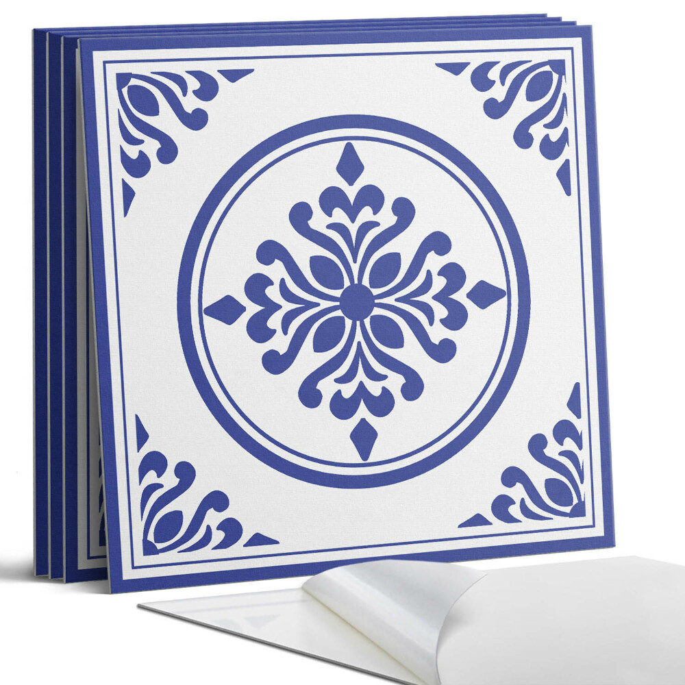 Panou decorativ bucatarie Model cu cercuri și flori