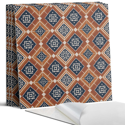 Panou perete Geometrie în maro și alb