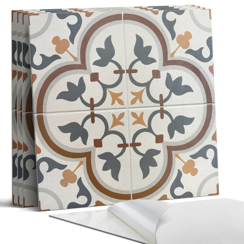 Panou perete Model floral în carouri