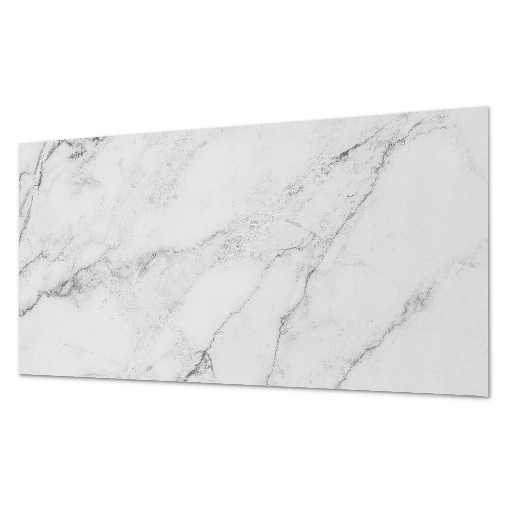 Panou de perete bucatarie Model de marmură în eleganță albă