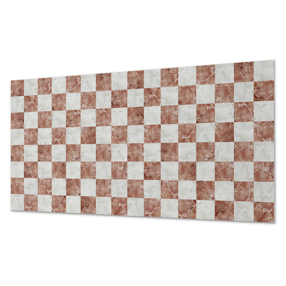 Panou de perete bucatarie Tablă de șah din marmură într-un stil elegant