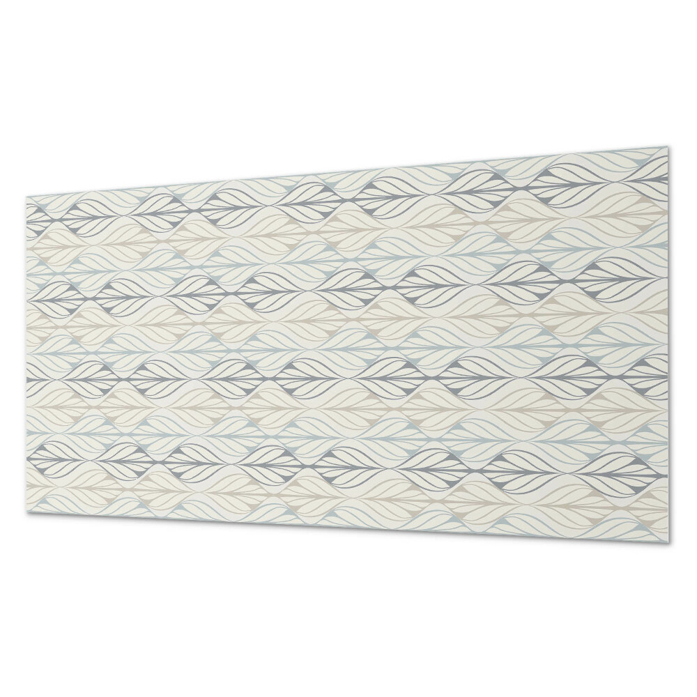 Panou de perete bucatarie Motiv cu frunze în stil romb