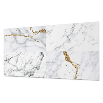 Panou de perete bucatarie Modele de marmură cu vene delicate