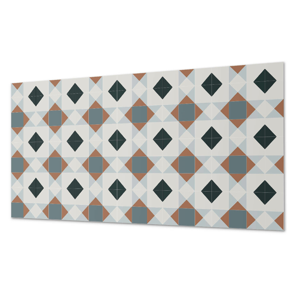 Panou de perete bucatarie Motiv geometric placat cu plăci