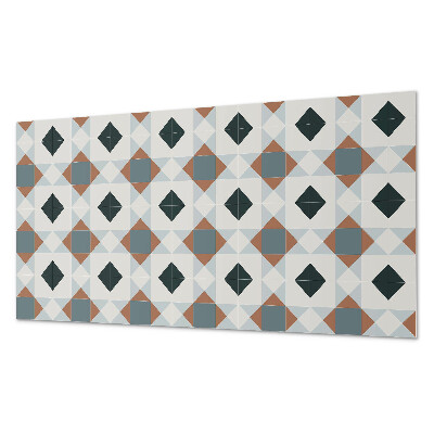 Panou de perete bucatarie Motiv geometric placat cu plăci