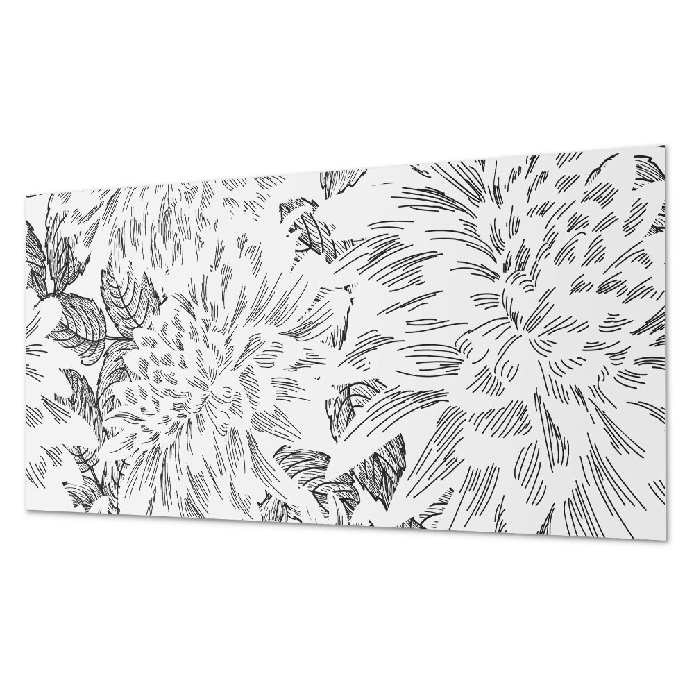 Panou perete Motiv floral cu frunze verzi