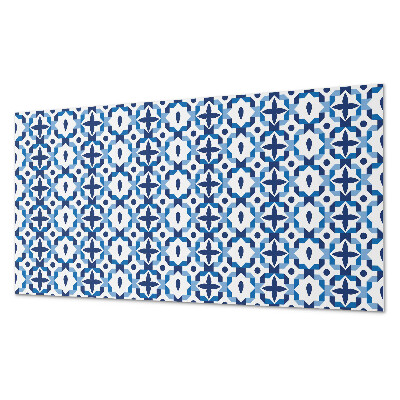 Panou de perete bucatarie Motiv floral în geometrie