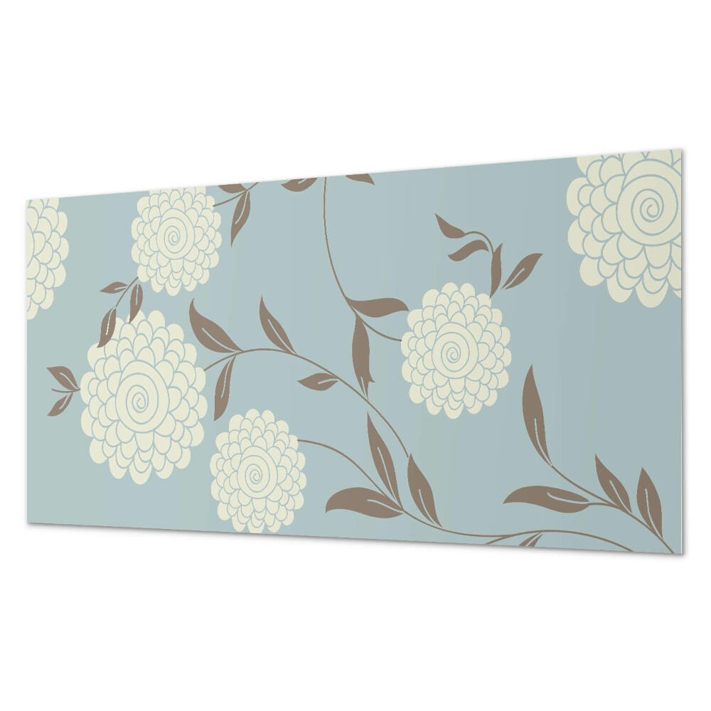 Panou decorativ pvc Motiv floral cu frunze verzi