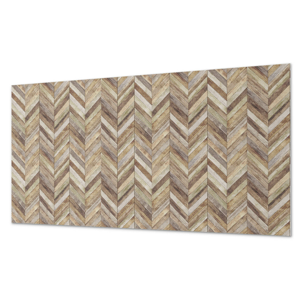 Panou de perete bucatarie Model în spic de hering din scânduri de lemn