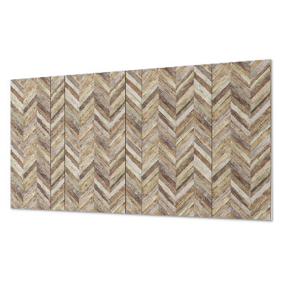 Panou de perete bucatarie Model în spic de hering din scânduri de lemn