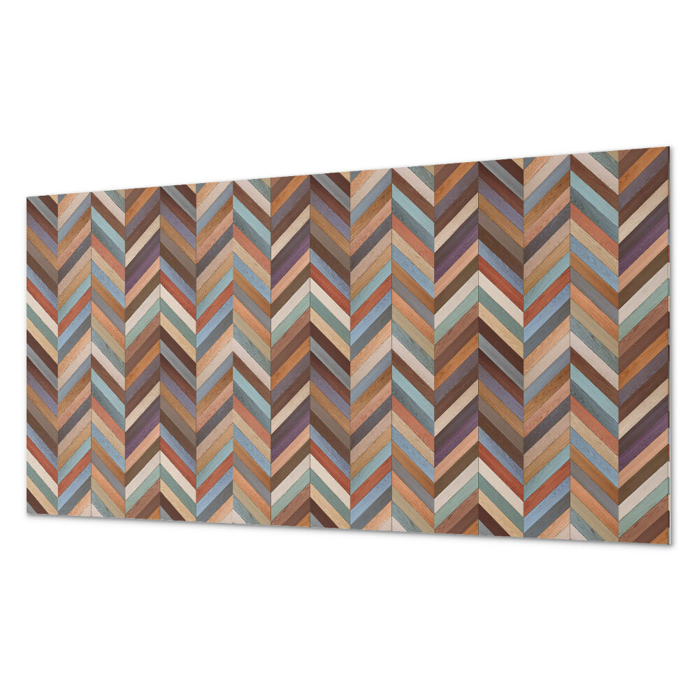 Panou de perete bucatarie Model de hering în stil lemnos